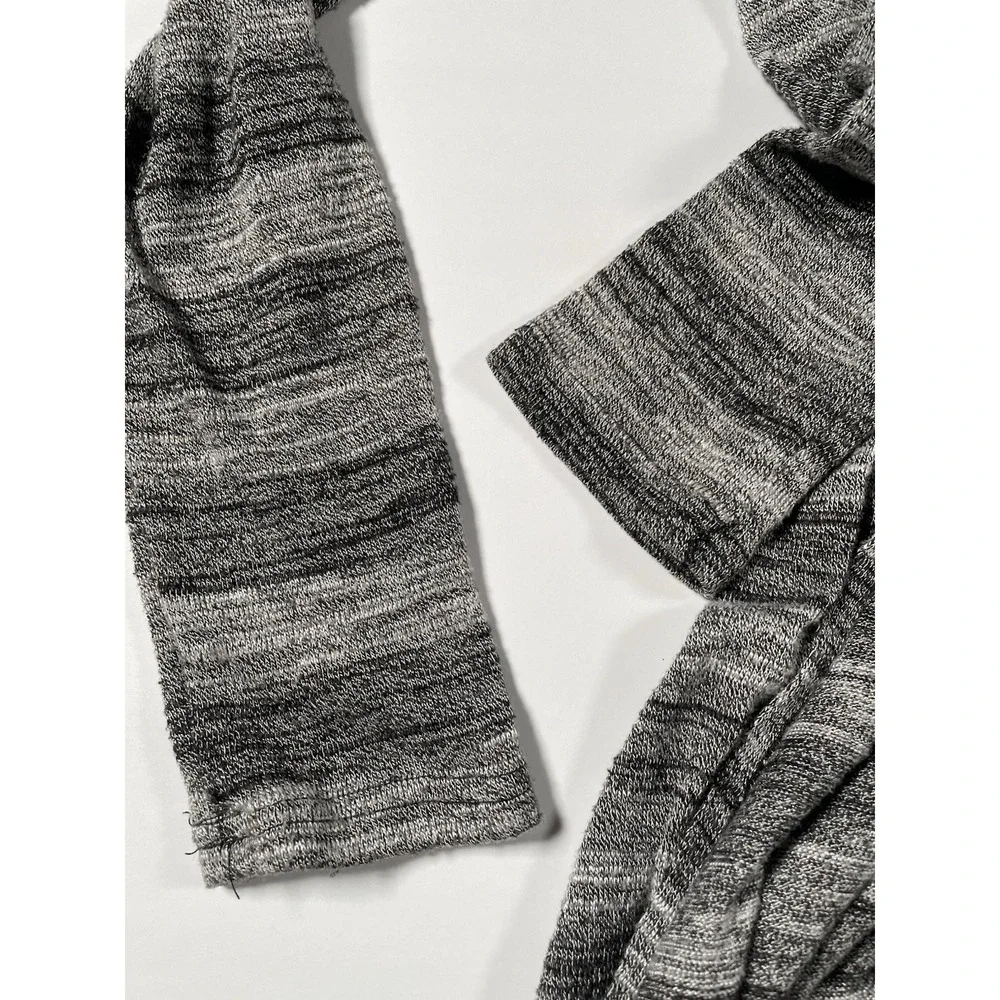 Lularoe Women's Duster Open Front Sarah Cardigan Black White Stripe Size M